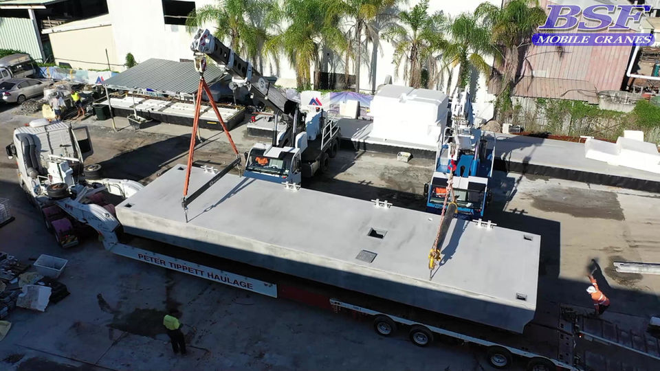 Mobile crane on a Queensland infrastructure project