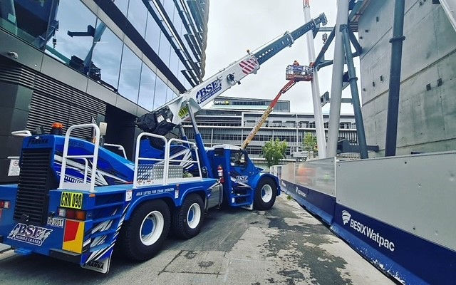 BSF Mobile Cranes fleet on site